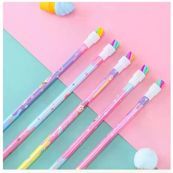 Μολύβια Blue Sky HB & Γόμα Παγωτό (12 Τεμάχια) image 1