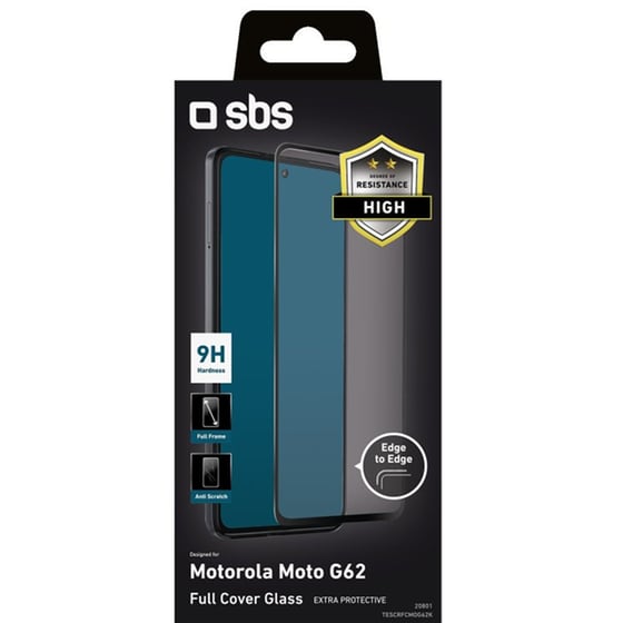 Προστατευτικό οθόνης Motorola Moto G62 - Sbs Full Cover Glass image 1