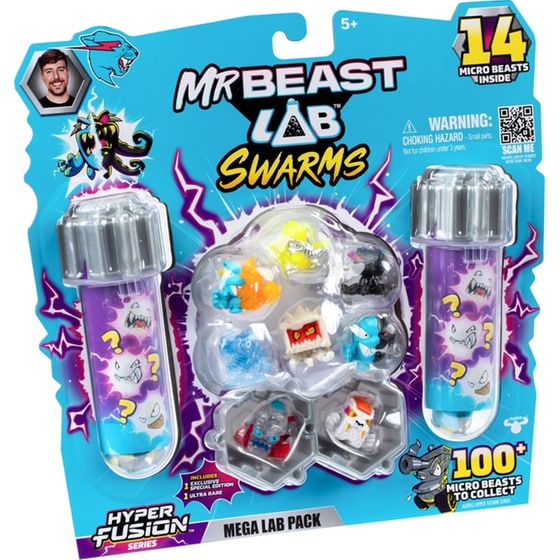 Mr Beast Lab Swarms Hyper Fusion Giochi Preziosi Mega Lab Pack 14 Φιγούρες (BTR17000) image 1