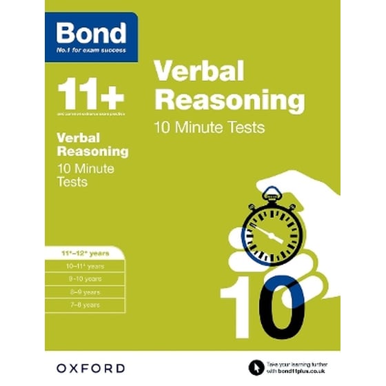 Bond 11+: Verbal Reasoning: 10 Minute Tests image 0