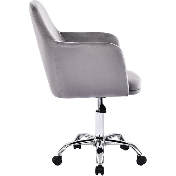 Καρέκλα Γραφείου Εργασίας Xever Pakoworld από Βελούδο - Γκρι image 2