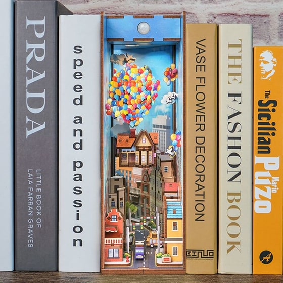 DIY 3D Puzzle Book Nook Kit Βιβλιοστάτης - Travel With The Wind image 7