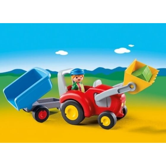 PLAYMOBIL® 1·2·3 Τρακτέρ με Καρότσα (6964) image 1