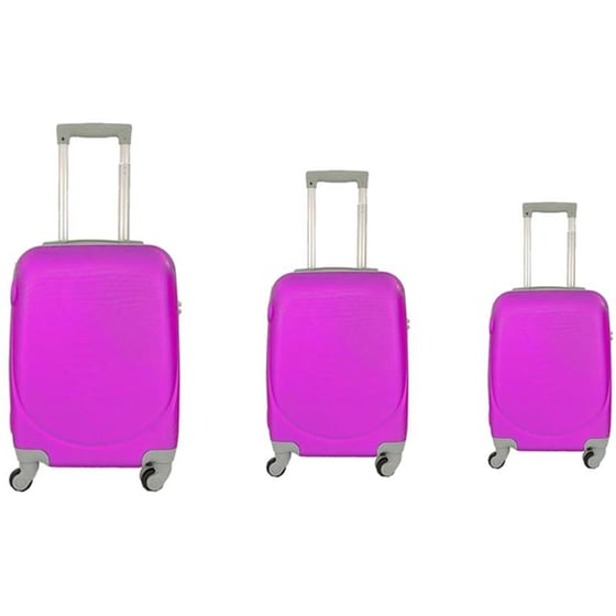 Σετ Βαλίτσες Ταξιδίου 3 Τμχ Aria Trade Magenta image 0
