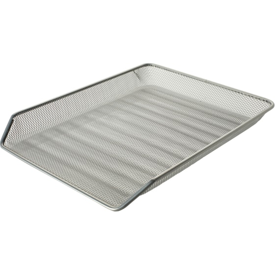 Χαρτοθήκη Συρμάτινη Office Log Ασημί - 35 × 27 × 3.4 cm image 1