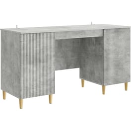 Γραφείο VidaXL με Ράφι και Πόρτα 142,5x50x75 cm - Γκρι Σκυροδέματος