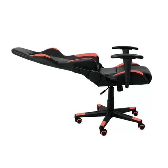 Καρέκλα Gaming Γραφείου Woodwell BF9150 από Τεχνητό Δέρμα - Μαύρη/Κόκκινη image 4