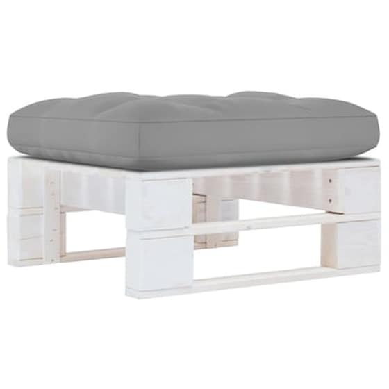 Καθιστικό Κήπου VidaXL Ottoman από Εμποτισμένο Ξύλο Πεύκου 60x60x25 cm - Γκρι image 1