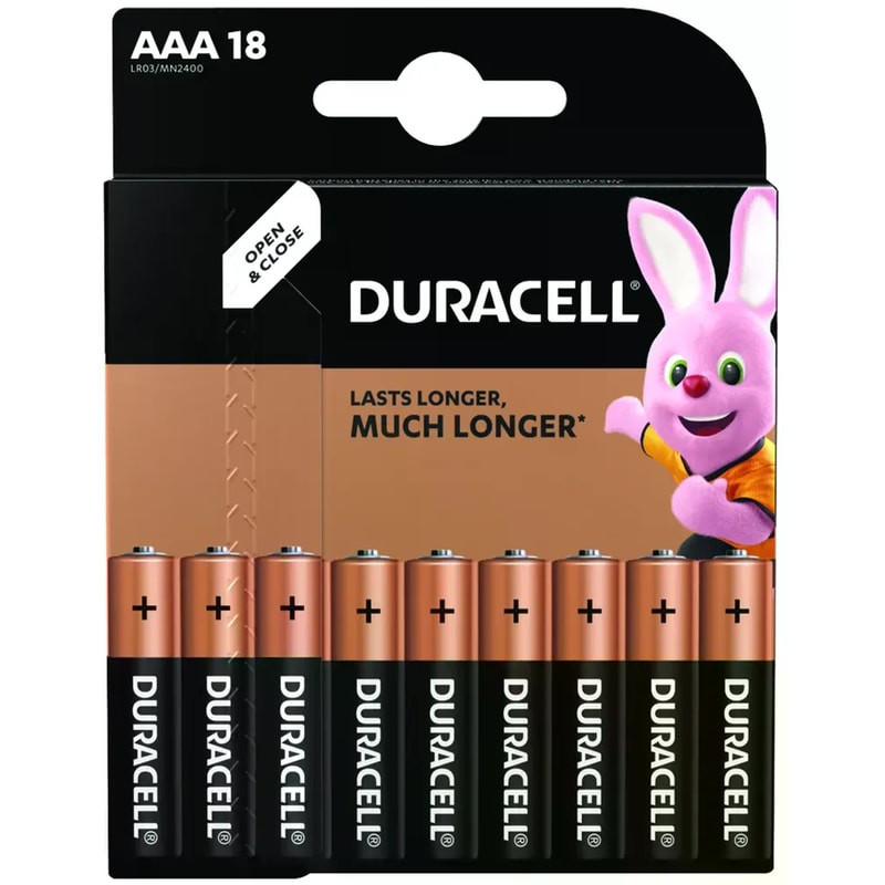 Duracell Αλκαλικές Μπαταρίες ΑΑΑ 1.5V 18τμχ