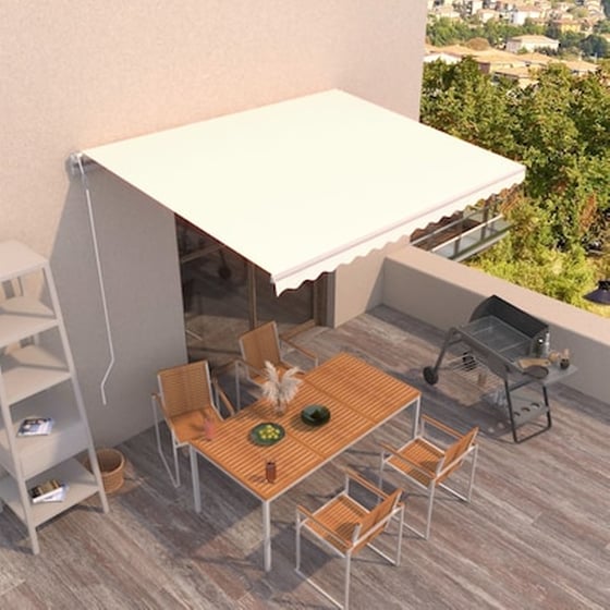 Τέντα Vidaxl Συρόμενη Αυτόματη 450x350cm - Κρεμ image 0