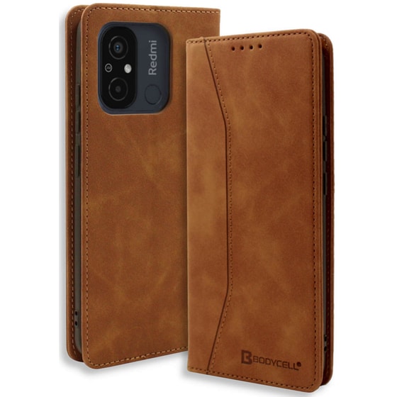 Θήκη Πορτοφόλι Xiaomi Redmi 12C - Bodycell - Καφέ image 0