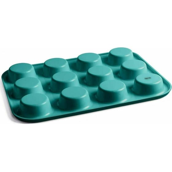 Jamie Oliver Φόρμα Ζαχαροπλαστικής για Cupcakes/Muffins από Αλουμίνιο 12 Θέσεων 35x27x3εκ. Πράσινη image 1