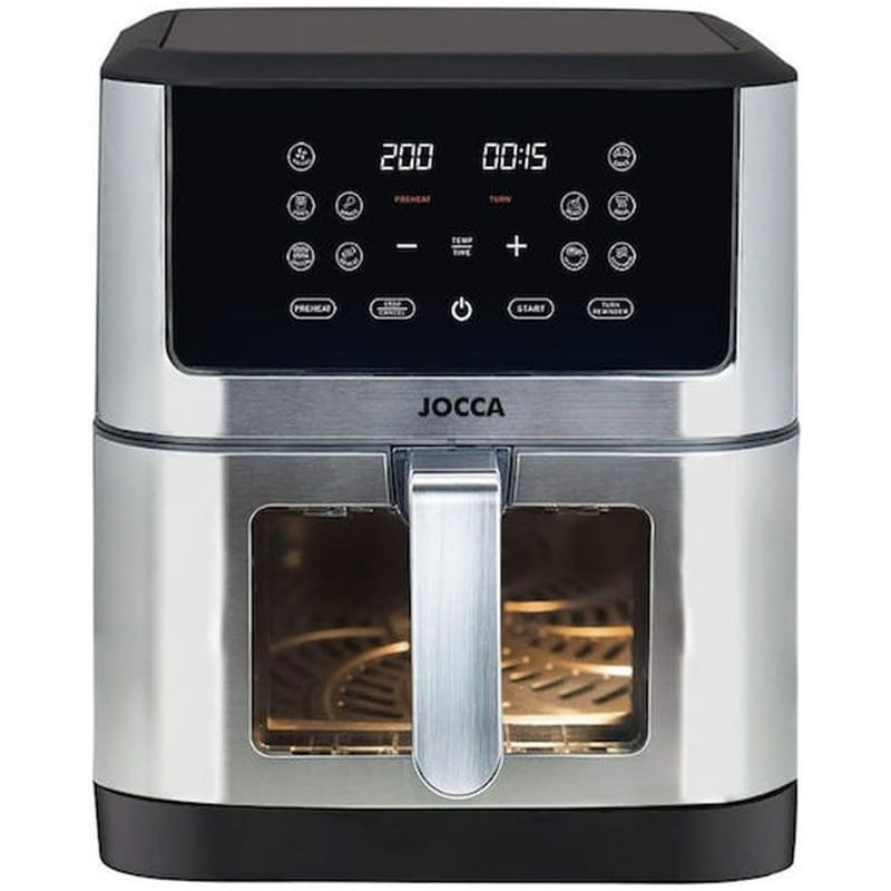 JOCCA J-2307 με Αποσπώμενο Κάδο 1800 W 8 L Ασημί Φριτέζα Αέρος