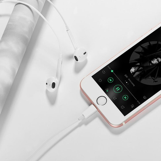 Ακουστικά Handsfree Hoco M80 Lightning  - Λευκά image 3