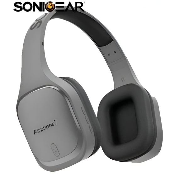 Sonic Gear Airphone 7 Ασύρματα Ακουστικά Κεφαλής - Γκρι image 0