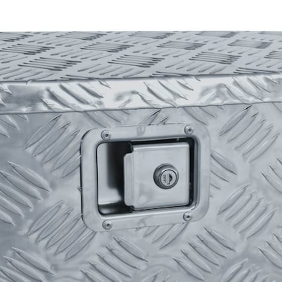 Vidaxl Κουτί Αποθήκευσης Τραπεζοειδές Ασημί 70x24x42 Εκ. Αλουμινίου image 5