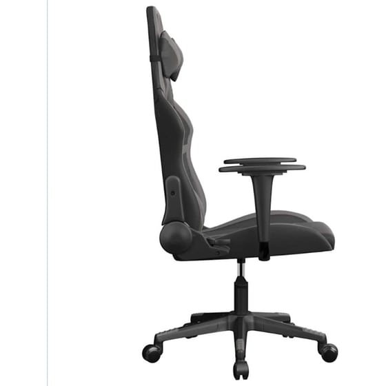 Καρέκλα Gaming VIDAXL 345427 με Ρυθμιζόμενα Μπράτσα από Τεχνητό Δέρμα - Μαύρο image 1