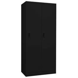 Δίφυλλη Ντουλάπα Vidaxl από Ατσάλι 80x50x180cm - Μαύρο