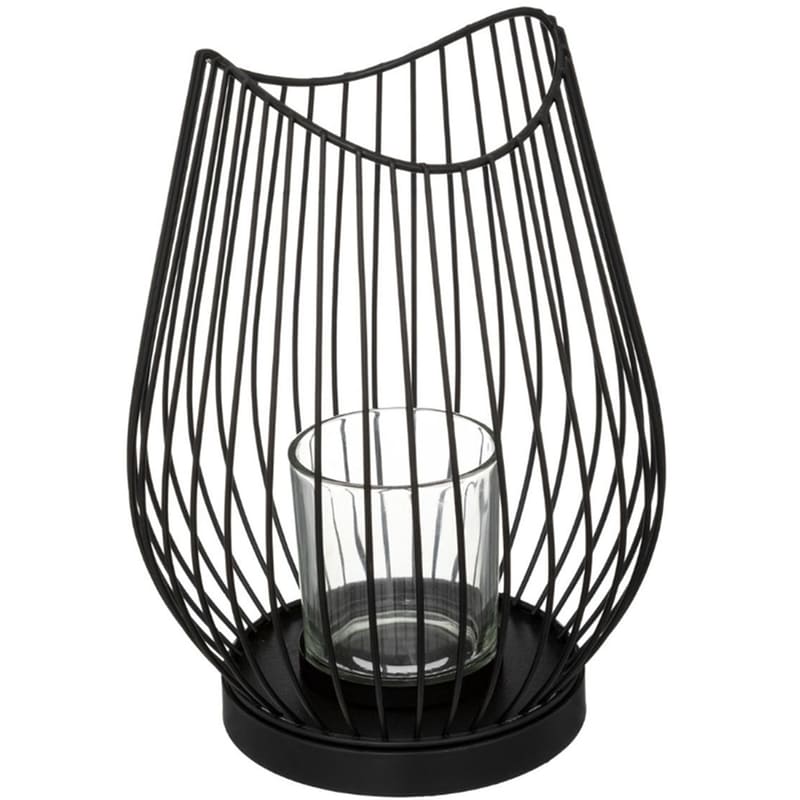 Κηροπήγιο Spitishop A-s Holder Black 189199 Μεταλλικό 17x23.5 cm - Μαύρο