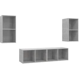 Έπιπλο Τηλεόρασης VidaXL Μοριοσανίδα 4 Τμχ 37x37x72cm - Γκρι