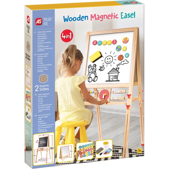 AS Magnet Box Ξύλινος Μαγνητικός Επιδαπέδιος Πίνακας 2 Όψεων Για 3+ Χρονών image 11