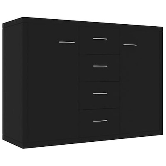 Vidaxl Μπουφές Μαύρος 88 X 30 X 65 Εκ. Από Μοριοσανίδα image 2