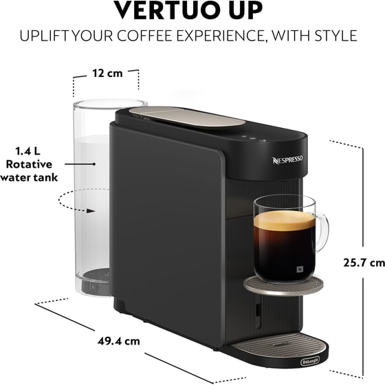 Nespresso® VERTUO UP DELONGHI ENV200.GY Anthracite Μηχανή Καφέ image 9