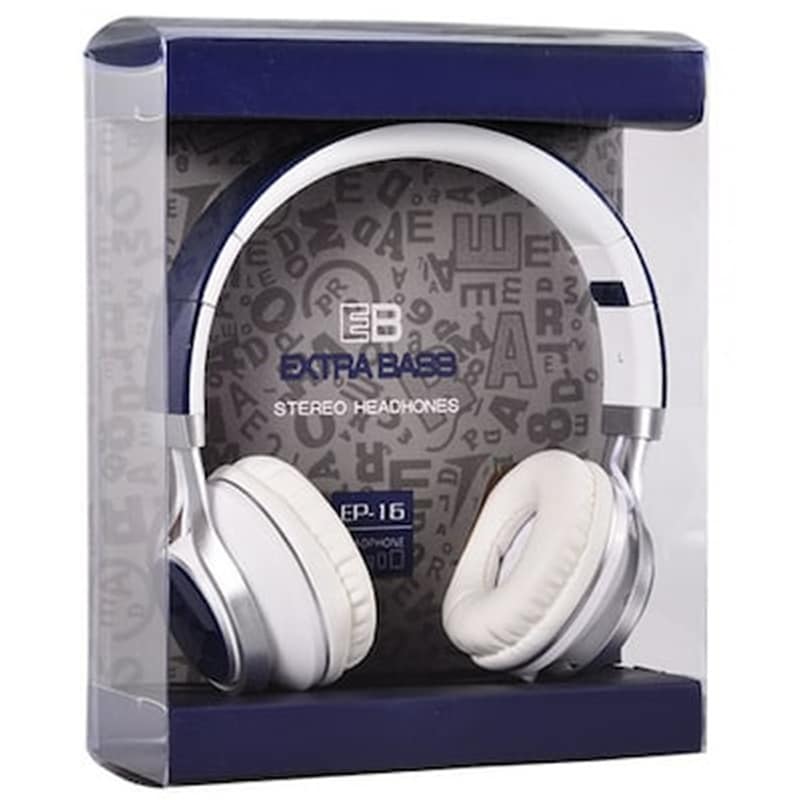 EXTRA BASS Ακουστικά Extra Bass Με Μικρόφωνο (ep16) - Navy + Δωρο Touchpen