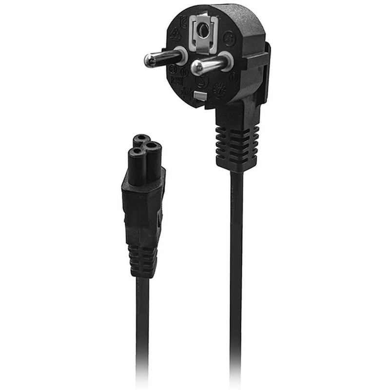 Καλώδιο τροφοδοσίας NOD PC5-2C Schuko male γωνία - IEC-320-C5 female - Black