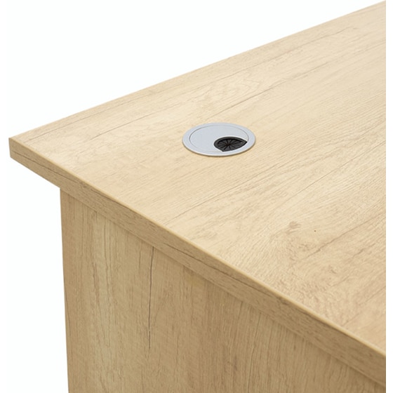 Γραφείο Επαγγελματικό Pakoworld Amazon από Μοριοσανίδα 150x75x75 cm - Μπεζ image 4