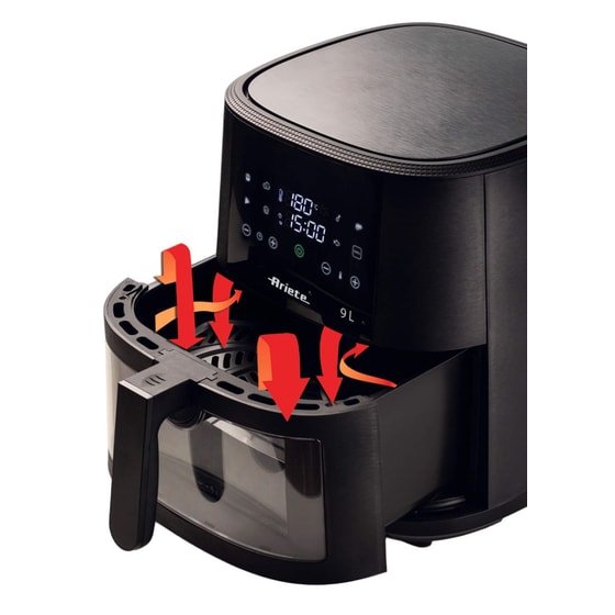 ARIETE 4630/00 με Αποσπώμενο Κάδο 1500 W 9 L Μαύρο Φριτέζα Αέρος image 1