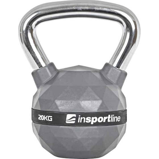 Kettlebell Κλασσικό 20 kg InSPORTline INS-21645 από Σίδηρο με Επένδυση PU - Γκρι image 0
