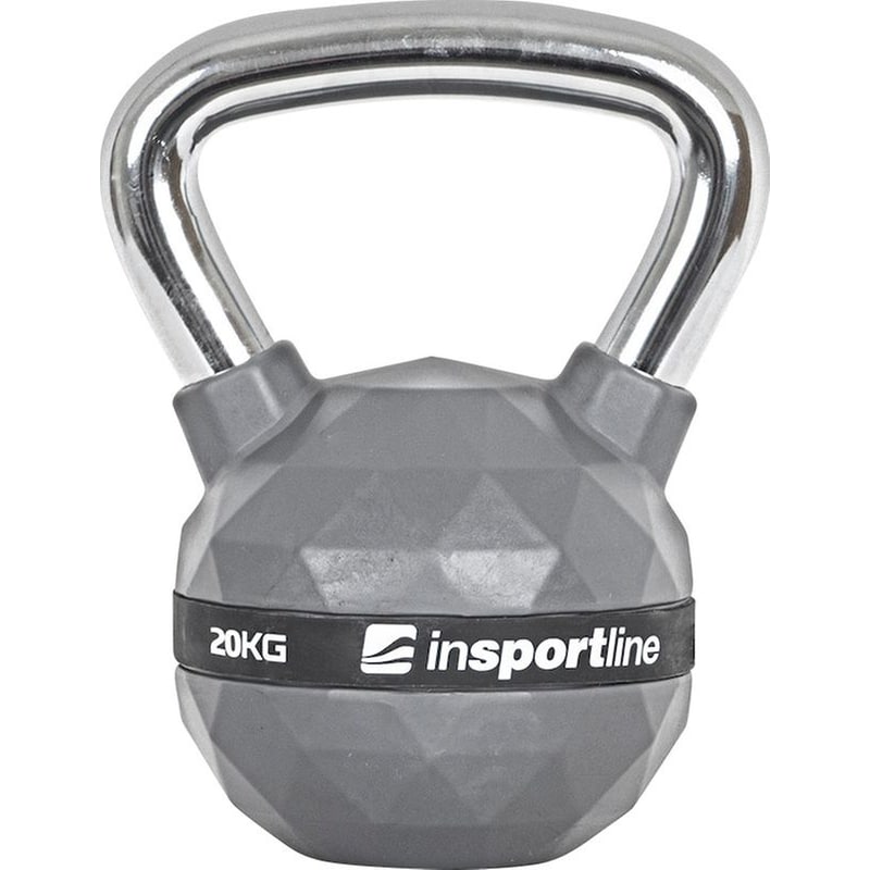 Kettlebell Κλασσικό 20 kg InSPORTline INS-21645 από Σίδηρο με Επένδυση PU - Γκρι