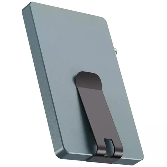 Θήκη Καρτών Valenta Αλουμινίου με Κλιπ Money Grey image 2