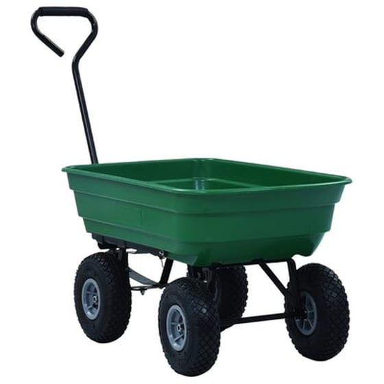 Vidaxl Καρότσι Μεταφοράς Ανατρεπόμενο Πράσινο 300 Κ. 75 Λίτρα image 2