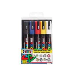 Μαρκαδόροι Ζωγραφικής UNI Primary Set (5 Τεμάχια)