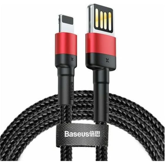 Καλώδιο φόρτισης Baseus Braided USB-Α σε Lightning 1m - Κόκκινο image 0