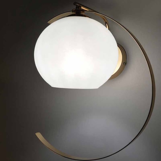 Απλίκα Τοίχου Aca Iparelle Dcr17501w Μεταλλική  38x29x40 cm - Χρυσή/Λευκή image 1