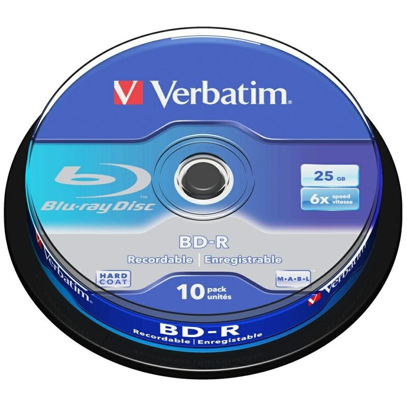 BD-R VERBATIM BLU-RAY 25GB 6xREC CAKE 10