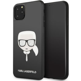 Θήκη Apple iPhone 11 Pro Max - Karl Lagerfeld Iconic Glitter Karl`s Head - Μαύρο