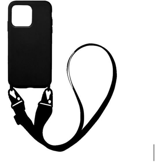 Θήκη Apple iPhone 13 Pro - My Colors Carryhang Liquid Silicone - Μαύρο image 0