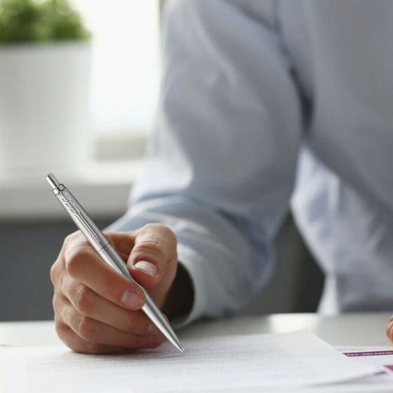 Στυλό Διαρκείας Parker Jotter XL Monochrome Stainless Steel Medium 1.0 mm σε Κουτί Μπλε image 9