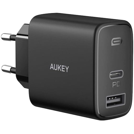 Φορτιστής Πρίζας Aukey Pa-f3s Swift Series 30W 2-port Pd Usb-C,Usb - Black image 0