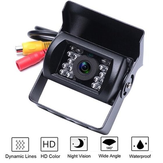 Αδιάβροχη Έγχρωμη Hd Ccd 12 / 24v Kάμερα Oπισθοπορείας 18ir Led Υπερύθρων image 1