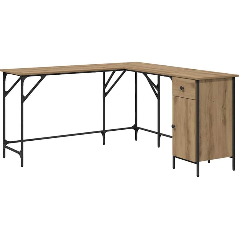 Γραφείο VidaXL από Επεξεργασμένο Ξύλο 141x141x75 cm - Artisan Δρυς