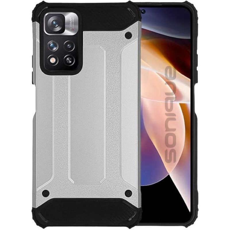 SONIQUE Θήκη Xiaomi Redmi Note 11 Pro Plus 5G - Sonique Heavy Armor - Ασημί