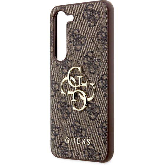 Θήκη Samsung Galaxy S23 S911 - Guess 4g Logo Collection Saffiano - Καφέ image 1