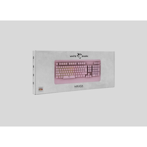 Gaming Πληκτρολόγιο White Shark Mikasa Ενσύρματο RGB - Ροζ image 5