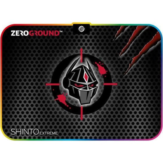 Zeroground Shinto Extreme v2 Gaming Mouse Pad Medium 350mm με RGB Φωτισμό Μαύρο image 0