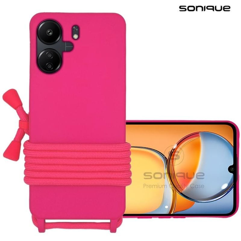 Θήκη Xiaomi Redmi 13C 4G - Sonique Με Κορδόνι Carryhang - Ροζ